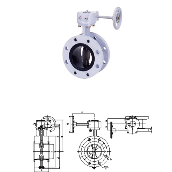 KITZ開滋齒輪型，法蘭型10K蝶閥G-16DJFU-350A