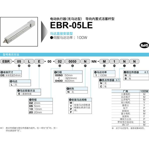 CKD喜開理電動執(zhí)行器（無馬達(dá)型）滑塊型EBR-05LE-00-050200NNN-M1NN
